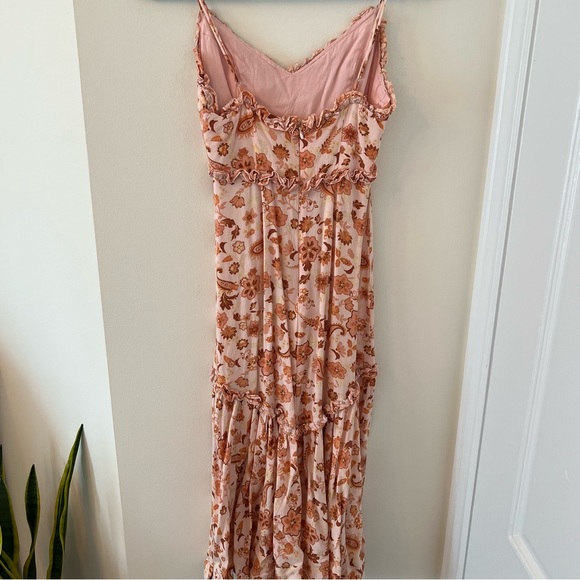 Women’s midi summer dress, XS, AUS size 6, flowy summer dress, coral/peach color - Picture 3 of 10
